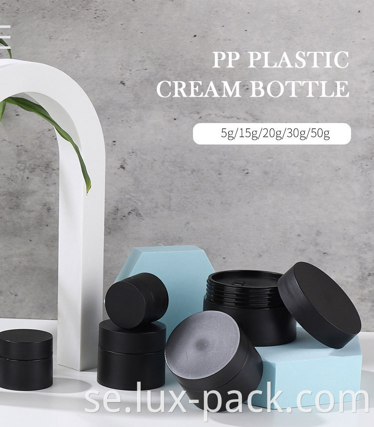 5G Cream Luxury Jar Bottle HDPE -paket för piller eller annan grädde burk